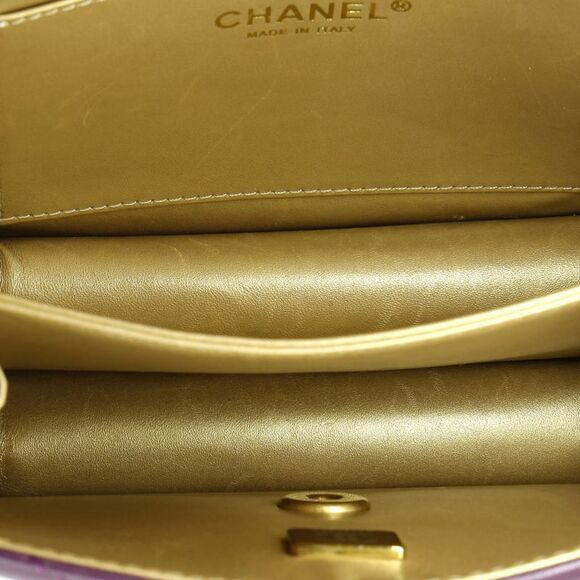 Chanel Resin CC Flap Bag Quilted Calfskin Mini Purple - Picture 5 of 8